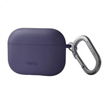 UNIQ Nexo silikoonist ümbris koos kõrvakonksudega Apple AirPods Pro 2. põlvkonna jaoks (2022/2023) - Fig Purple
