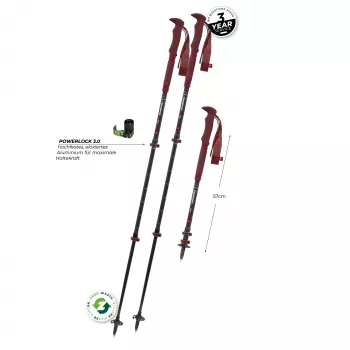 Komperdell Carbon Pro Zero Compact matkakepid - Malbec