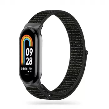Tech-Protect Nylon nailonrihm Xiaomi Smart Band 8/9/10-le, must