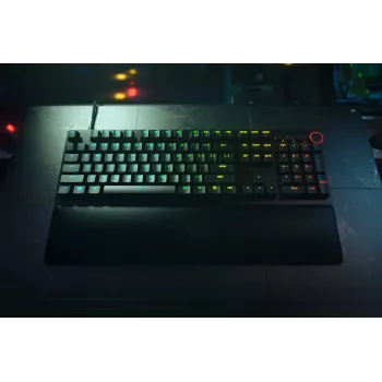 Juhtmega optiline mängurklaviatuur Razer Huntsman V2, Linear Red lülitid, Põhjamaade paigutus, RGB, must (RZ03-03930600-R3N1)