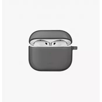 UNIQ Glase ümbris Apple AirPods 4 jaoks, läikiv suitsune
