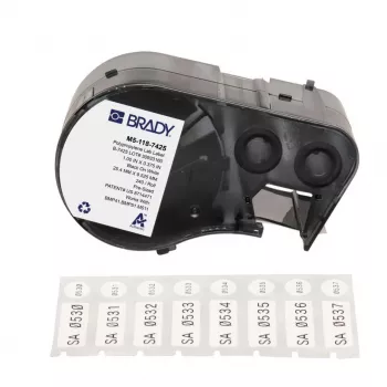 BRADY M5-118-7425 PermaSleeve termokahaneva sildi kassett BMP51/BMP53/M511 jaoks, valge, 38,1 mm x 2,13 m