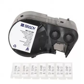 BRADY BMP51/BMP53/M511 FreezerBondz sildid - 25,4 mm x 12,7 mm, valge, 500 silti