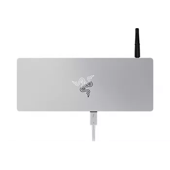 Razer Thunderbolt 4 Dock Mercury Chroma - 10-in-1 dokijaam RGB-valgustusega, 90W toide, 8K/5K-kuvaritugi, Gigabit Ethernet, UHS-II SD-kaardilugeja, 3x Thunderbolt 4, 3x USB-A, alumiinium