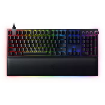 Juhtmega mängurklaviatuur Razer Huntsman V2, Analog Optical lülitid, USA paigutus, RGB, must (RZ03-03610100-R3M1)