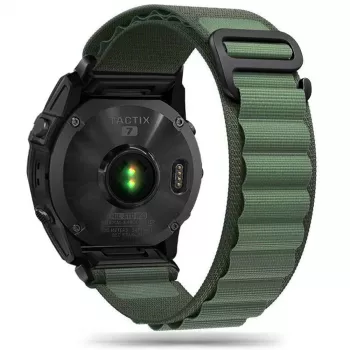 TECH-PROTECT NYLON PRO kellarihm Garmin Fenix 5 / 6 / 6 Pro / 7 jaoks, 22mm QuickFit, Military Green