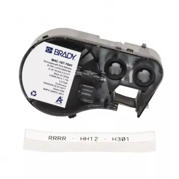 BRADY BMP41/BMP51/BMP53/M511 Madala halogeenisisaldusega termokahanev juhtmetähistus, valge, 38,1 mm x 6,4 m