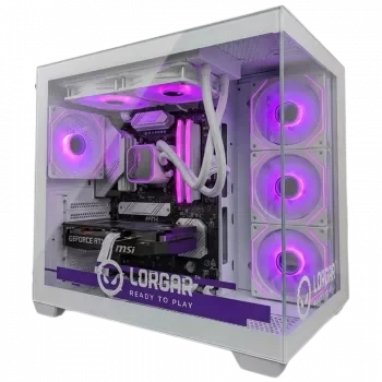 LORGAR ADVANCED A201 mänguarvuti - AMD Ryzen 5 7500F, GeForce RTX 5060 Ti 16GB, 32GB DDR5, 1TB NVMe SSD, 750W PSU, valge