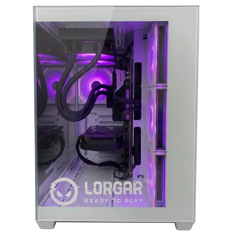 LORGAR ADVANCED A201 mänguarvuti - AMD Ryzen 5 7500F, GeForce RTX 5060 Ti 16GB, 32GB DDR5, 1TB NVMe SSD, 750W PSU, valge