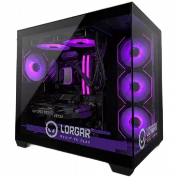 LORGAR ADVANCED A201 mänguarvuti - AMD Ryzen 5 7500F, GeForce RTX 5060 Ti 16GB, 32GB DDR5 6400MHz, 1TB NVMe SSD, 750W PSU, 240mm AIO, must