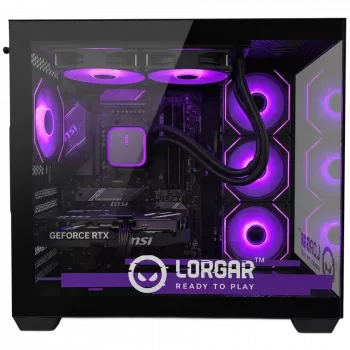 LORGAR ADVANCED A201 mänguarvuti - AMD Ryzen 5 7500F, GeForce RTX 5060 Ti 16GB, 32GB DDR5 6400MHz, 1TB NVMe SSD, 750W PSU, 240mm AIO, must