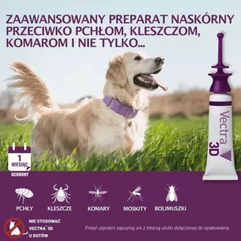 Ceva Vectra 3D tilk-ravim väga suurtele koertele üle 40 kg, 3 pipetti, igaüks 8,0 ml