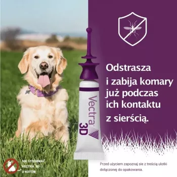Ceva Vectra 3D tilk-ravim väga suurtele koertele üle 40 kg, 3 pipetti, igaüks 8,0 ml