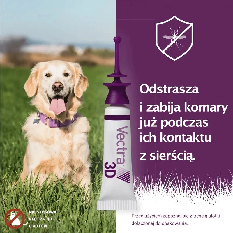 Ceva Vectra 3D tilk-ravim väga suurtele koertele üle 40 kg, 3 pipetti, igaüks 8,0 ml
