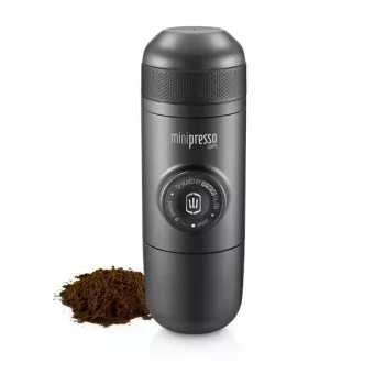 Wacaco Minipresso GR kaasaskantav espressomasin - käsitsi, 8 bar, jahvatatud kohv, must
