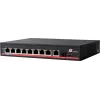 GETFORT GF-110-8PG-S-120 10 pordiga Gigabit PoE+ lüliti, 8 PoE+ porti, 1 üleslülitus, 1 SFP, 120W eelarve, haldamata, ventilaatorita, lauaarvuti