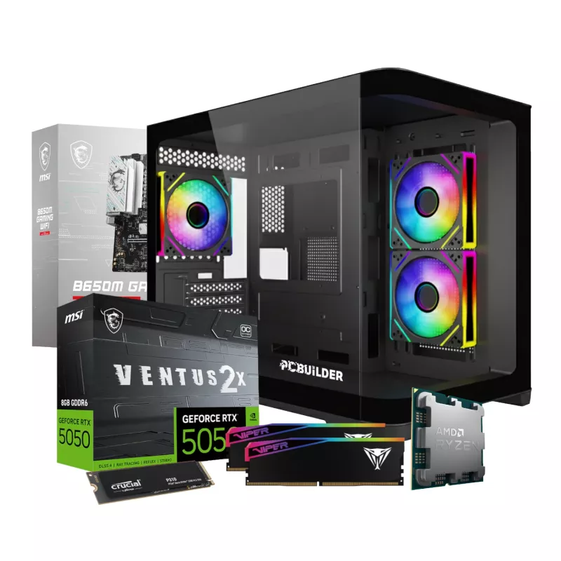 PCBuilder Ryzen 5 8400F RECON Windows 11 mänguarvuti