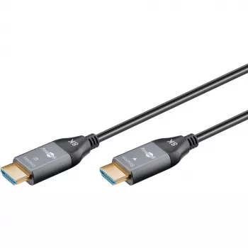 GOOBAY Optical Hybrid Ultra High-Speed HDMI-kaabel (AOC) 8K / 60Hz - 20m, 48 Gbit/s, must/hall