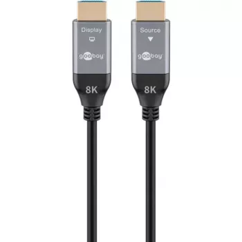 GOOBAY Optical Hybrid Ultra High-Speed HDMI-kaabel (AOC) 8K / 60Hz - 20m, 48 Gbit/s, must/hall