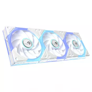 ASUS ROG Strix GR120 ARGB Reverse White 3in1 korpusiventilaatori komplekt, 120mm PWM, 2500 RPM, 70.38 CFM, 3.88 mmH2O, Fluid Dynamic Bearing, Aura Sync