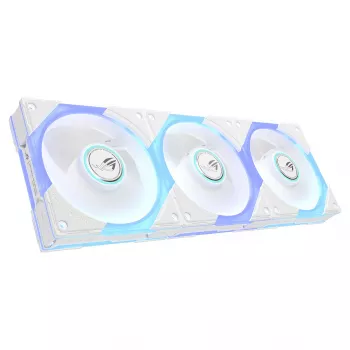 ASUS ROG Strix GR120 ARGB Reverse White 3in1 korpusiventilaatori komplekt, 120mm PWM, 2500 RPM, 70.38 CFM, 3.88 mmH2O, Fluid Dynamic Bearing, Aura Sync