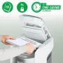 Leitz IQ Optimax AutoFeed 150 P-4 ristlõikeline purustaja, 150-lehelise automaatse etteandega ja 15L prügikastiga, must