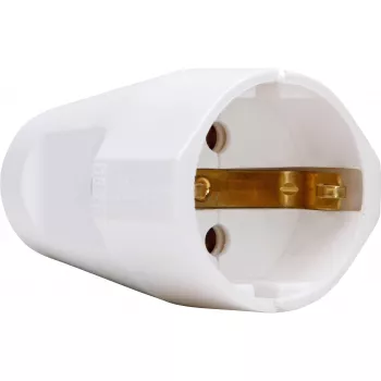 Kopp kaitsekontaktiga pistikühendus, 3x1,5 mm², arktiline valge