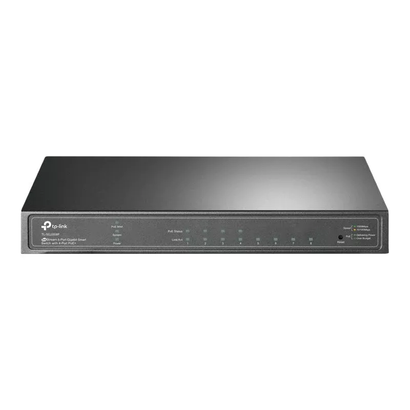 TP-Link Omada SG2008P 10-pordiline Gigabit nutikas PoE+ lüliti, 8× PoE+ 61W, 2× SFP, Cloud SDN, ventilaatorita, V3.3