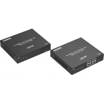 InLine® KVM-i pikendaja IP kaudu, HDMI 4K/60Hz, 100m, komplekt (57886G)