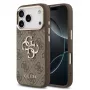 Guess Apple iPhone 17 Pro Max PU-nahast ümbris metalllogoga ja kuldse raamiga, MagSafe ühilduv, pruun