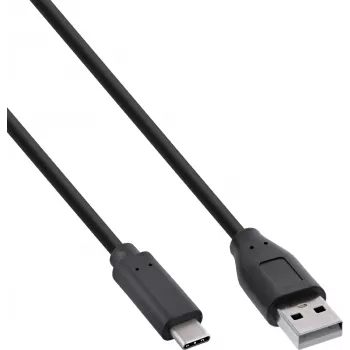 InLine® USB 2.0 kaabel, USB-C – A pistikuga, must, 2m, 80 tk hulgipakend