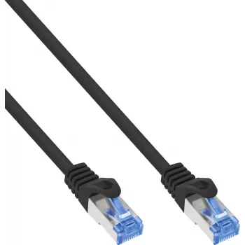 InLine® Cat.6A S/FTP LSZH Patch-kaabel, CCA, must, 2m, 50-pakk