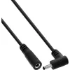 InLine® DC-pikenduskaabel, täisnurkse pistikuga, 3,5 x 1,35 mm, must, 5 m