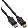 InLine® DisplayPort 2.1 kaabel UHBR20 80 Gb/s, must, kullatud kontaktidega, 0,5 m
