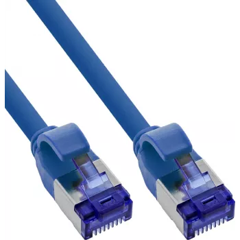 INLINE B-74903B Hulgipakend 60 õhukest Cat.6A S/FTP LSZH patch-kaablit, 3m, sinine, 10 Gbps