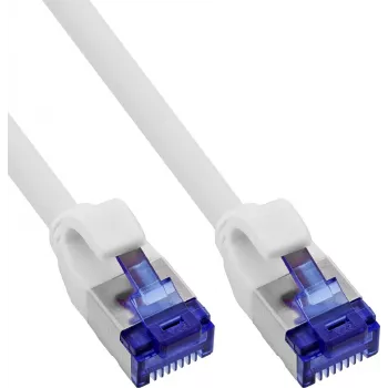 INLINE® B-74955W Slim Cat.6A S/FTP LSZH Patch-kaabel, valge, 0,5 m, 150-pakk