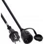 InLine® maanduskontaktiga pikendusjuhe, välitingimustesse IP44, kaitsekontaktiga, 15m, must