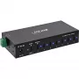 DELOCK InLine® USB 3.2 Gen.1 tööstuslik jaotur, USB-C, 7 pordiga, toiteadapteriga
