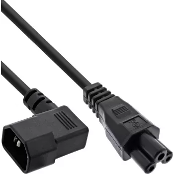 InLine® toitekaabel C14 emane nurga all C5 isane, must, 5m