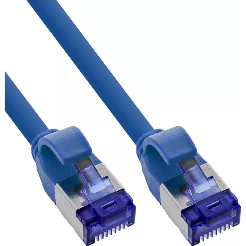 InLine® B-74933B õhuke Cat.6A S/FTP LSZH patch-kaabel, sinine, 0,30 m, 150 tk pakk