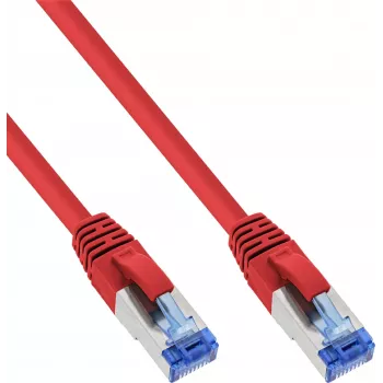 INLINE B-76805R 25-pakk Cat.6A S/FTP LSZH patch-kaabel, 5m, punane