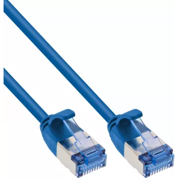 InLine® Slim U/FTP Cat.6A patchkaabel, sinine, 10m, LSZH, 10Gbps