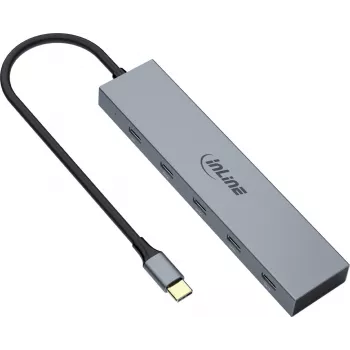 InLine USB-C jaotur, 4x USB-C + Power Delivery 100 W, USB 3.2 Gen 2, hall