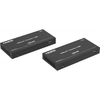 InLine® HDBaseT HDMI 4K60 Extender Set over Cat.6, 70m, PoC, IR & RS232