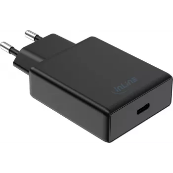 InLine® USB-C toiteadapter 65W PD PPS AVS seinalaadija, must