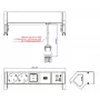 Bachmann DESK2 Valge lauatoitepistikupesa moodul 2 Schuko pistikupesa ja USB-A/C 22W, 0.2m GST18