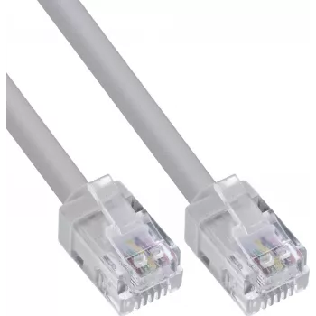 InLine® modulaarne ümmargune kaabel RJ12, isane/isane, 6-südamik, 6P6C, 10m, must