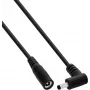 InLine® DC-pikenduskaabel, täisnurkse pistikuga, 4,0 x 1,7 mm, must, 2 m