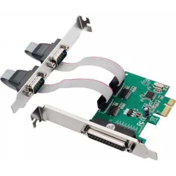 InLine® PCIe liidesekaart, 2x RS-232 + 1x paralleelport