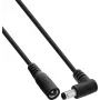 InLine DC pikenduskaabel, täisnurkse pistikuga, 5.5 x 2.5 mm, must, 1 m